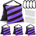 4 Packs Purple Sandbag Weight Bags for Light Stand Photography Video Equipment, Heavy Duty Saddlebags for Backdrop Stand, Photo Tripod, Canopy, Pop up Tent, Umbrella Base, Fishing Chair, Picnic Table - color: Purple