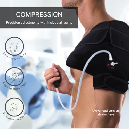 NatraCure Advanced Hot or Cold Therapy Shoulder Ice Pack Wrap, for Shoulder Pain Relief - (Heating Pad for Rotator Cuff Injuries, Surgery, Gym Injuries, Baseball, Pitching) - 16032 - style: Advanced