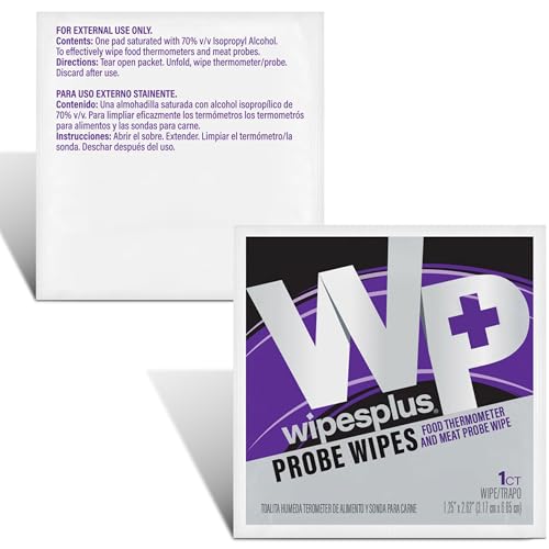 Thermometer Sanitizing Wipes - Probe Wipe Sachet - 100 Wipes - size: 100 Count (Pack of 1)