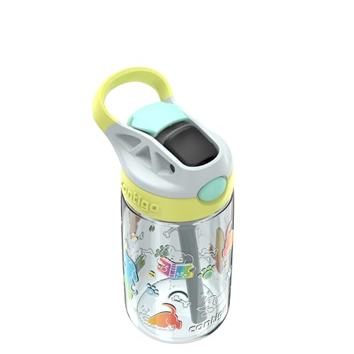 Contigo Kids Water Bottle with Redesigned AUTOSPOUT Straw, 14 oz - color: Macaroon (Dogs GFX), size: 14 oz (Pack of 1)