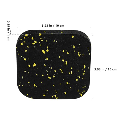 PRETYZOOM 6 Pcs High-Density Rubber Shock Absorbing Treadmill Mats, Non-Slip Vibration Damping Pads for Floor Protection and Soundproofing, Exercise Equipment Pads for Home Gym Use