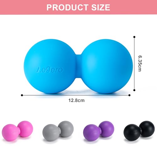 Aegero Peanut Massage Ball-Double Lacrosse Massage Ball, Mobility Ball for Myofascial Release,Yoga Therapy,Trigger Point Therapy,Muscle Knots and Acupoint Massage (Purple Firm Ball) - color: Purple