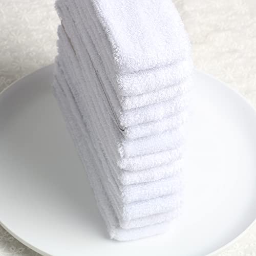 Cotton Sweatband Headbands,Pack of 12,Elastic Stretchy Sport Terry Cloth Sweat Bands,Yoga Workout Fitness Exercise Basketball Headband - color: 12pcs x white cotton sweatband headbands