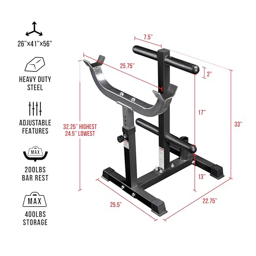Valor Fitness Adjustable Standing Curl Station – Home Gym Arm Training Equipment for Preacher Curls with Barbell and Olympic Plate Support