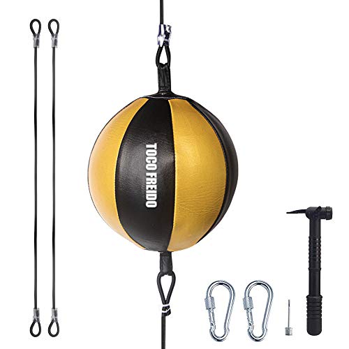 TOCO FREIDO Double End Punching Ball, Speed Bag with Difficulty Levels Boxing Reflex Ball with Headband, Perfect for Reaction, Agility, and Hand Eye Coordination Training - color: no reflex ball