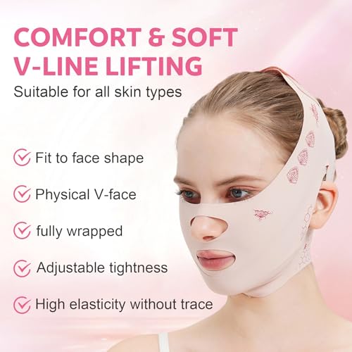 Face Strap Forehead Lift Band, Face Lift Belt Comfortable Forehead Bandage For Sleep Mask Chin Up Face Lift Vshaped Strap