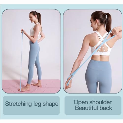 Resistance Bands with Handles,Figure 8 Resistance Band Elastic Fitness Bands Exercise Band for Home Yoga Gym Workout - color: Blue-25LB