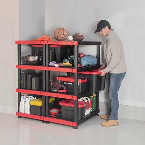 CX Craftsman 4-Tier Highly Durable Storage Rack, 4 Shleves That Support up to 200lbs/shelf, Organization and Storage, Weather-Resistant Design, Easy Assembly, American Made (55H x 40W x 24D) - style: 4-Tier