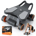 Ab Roller with Elbow Support,Exercise Roller Wheels with 4 Wheels | Abs Exercise Roller Abdominal Training with Knee Pad for Home Gym