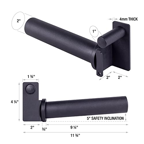 AmStaff Fitness Olympic Weight Plate Holder for Power & Squat Racks – Fits 2x2, 2.33x2.33, 3x3 Inch Tubes, 1" Hole – Storage Horns for Weight Plates on Power Rack – Pair - style: 2"x2" Tube Racks