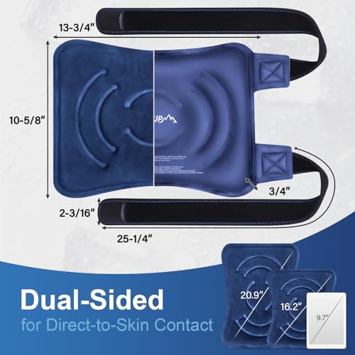 APEXUP Ice Pack for Knee Pain Relief, Large Reusable Wrap After Surgery, Flexible Gel Cold Pack for Injuries, Pain Relief for Back, Shoulder, Elbow, Ankle and Leg (Navy Blue, L, 1PK) - size: Large-1PK, style: Navy Blue