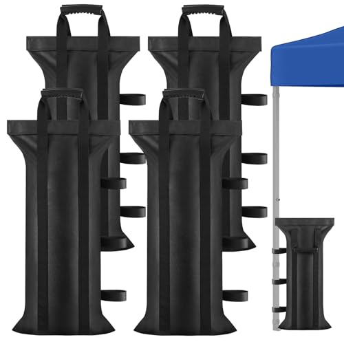 200LBS Canopy Sand Bags Set of 4 Empty Sandbags for Canopy Tent Legs, Heavy Duty Pop Up Canopy Tent Weights for Outdoor Gazebos, Umbrellas, Pergolas, Sunshades & Patio Furniture - No Sand - size: 200 LBS