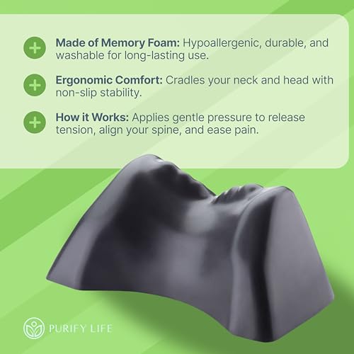 Occipital Release Tool for Pivotal Therapy & TMJ Device - Cervical Traction Pillow for Neck, Shoulder and Back Pain Relief - Release Tension Headaches w Manipulation Therapy & Trigger Pointing