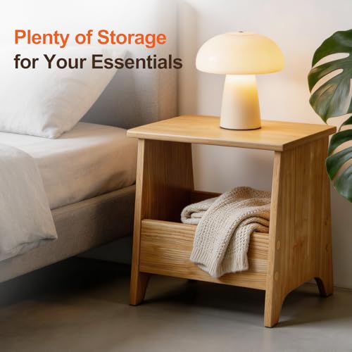 King Oasis Small Storage Stool with Flat Top, 15.7" Modern Footstool Ottoman for Living Room & Bedroom, Narrow Shoe Bench/Side Table for Entryway, Bathroom, Bedroom and Small Spaces, Light Oak Low - color: Light Oak Low