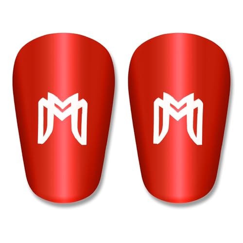 MediCaptain MiniGuards - Mini Shin Guards for Soccer Players - Tiny Shin Pads for Men, Women, Teens - Miniature Shin Guards 3.9 x 2.4 inch - Perfect for High Level Soccer Athletes - color: Red