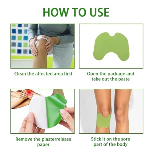 Natural Knee Joint Patches, Herbal Patch Pad Balance,Mugwort Herbal Knee Patches,Long-Lasting Knee Comfort, Knee Joint Relief Patches (patch40pc) - size: patch40pc