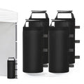 Canopy Weights Sand Bags for Weight Windproof Pop up Canopy Tent -(No Sand)-4 Pack-120LBS - color: Dark Black