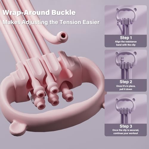 Figure 8 Resistance Bands, 6 Adjustable Elastic Fitness Bands, Suitable for Abdominal, Back, Shoulders, and Chest Workouts - color: Blue