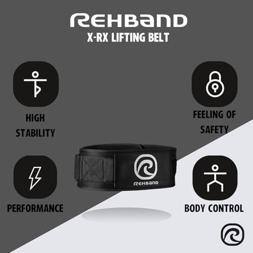 Rehband Weight Lifting Belt for Squats & Deadlifts - Weightlifting Belt for Men & Women, Powerlifting and Bodybuilding Belt Unisex, Heavy Duty Gym Belt - size: Small