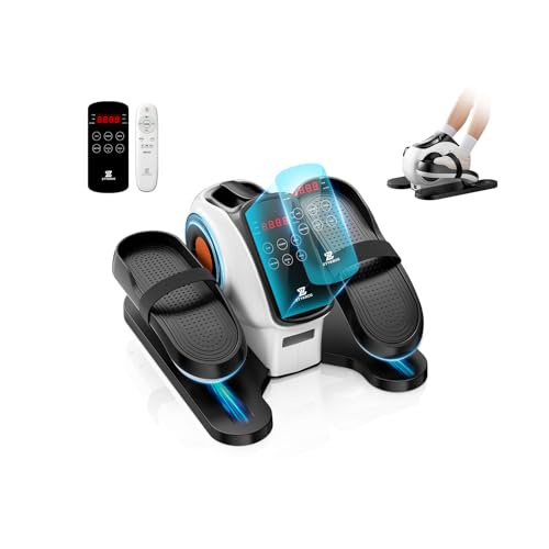 Under Desk Elliptical Machine, Ellipse Leg Exerciser As Seen On Tv While Sitting for Seniors, Pedal Exerciser with 15 Level Adjustable Resistance & 5 Auto Mode Fully Assembled Home Office - color: White