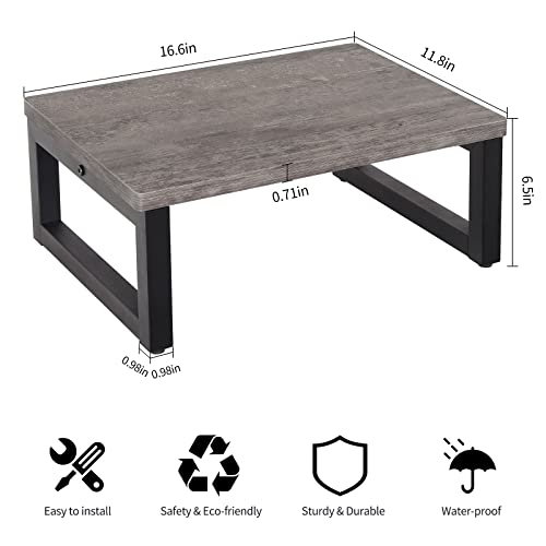 Snughome Wooden Step Stools for Adults Kids, Solid Wooden Bedside Step Stool Adults Hold Up to 350 lb, One Step Foot Stool for Kitchen, Bedroom, Living Room, Bathroom - Self-Assembly(Grey) - color: Gray