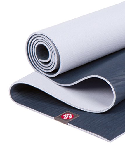 Manduka eKO Yoga Mat - Natural Rubber | Eco-Friendly | Soft Textured Surface| Natural Next-to-Skin Feel - color: Midnight, size: 71" x 24"