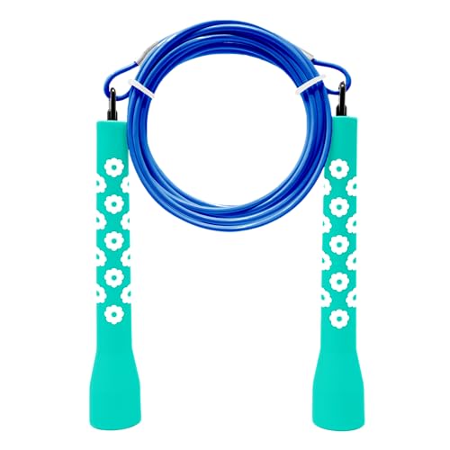 Double Under Wonder Jump Rope, Tangle-Free Speed Rope, Adjustable Speed Rope for Men, Women, Indoor Fitness Training Speed Skipping Rope, Jumping Rope, Perfect for Boxing Workout, Cardio, Endurance Training, Jump Rope for Double Unders - color: FLOWER POW