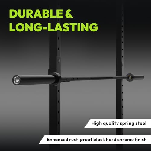 HANDBODE Olympic Barbell 6.5 ft/7 ft, 2 Inch Straight Womens Bars, 35 lb/45 lb Weight Bar, 1000 lb High-Capacity, for Weightlifting, Bench Press, Deadlift, Squat, Home Gym Strength Training - color: 6.5 ft Barbell 35 lb, 1000 lb, Black