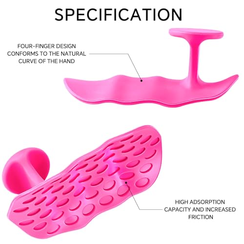 Anti-Slip Workout Grips - Widened and Thickened Rubber Hand Protector Ryptfit Grips for Weightlifting, Pull-ups, Gym for Men and Women, Silicone Gym Grip Pads, Soft, Pal - color: pink