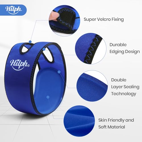 Hilph Jaw Ice Pack Wrap for Wisdom Teeth, TMJ, Large Coverage Therapy | Adjustable Face Ice Wrap with 2 Movable Gel Packs,Cold Therapy for Oral Surgery Recovery, X-shaped Straps for Secure Fit