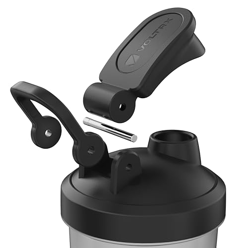 VOLTRX Protein Shaker Bottle, Merger USB C Rechargeable Electric Protein Shake Mixer, Shaker Cups for Protein Shakes and Meal Replacement Shakes, BPA Free, 24oz - color: Grey