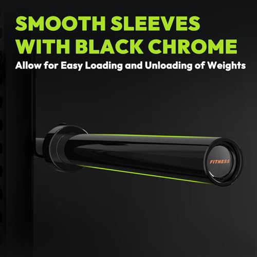 HANDBODE Olympic Barbell 6.5 ft/7 ft, 2 Inch Straight Womens Bars, 35 lb/45 lb Weight Bar, 1000 lb High-Capacity, for Weightlifting, Bench Press, Deadlift, Squat, Home Gym Strength Training - color: 7 ft Barbell 45 lb, 1000 lb, Black