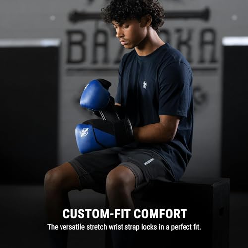 Hayabusa E1 Boxing Gloves for Kids, Youth and Teens - color: Blue/Black, size: 6oz