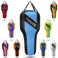 Outslayer Angle Uppercut Heavy Punching Bag for Boxing & MMA - Customizable Colors, Optional D-Ring, Unfilled/Soft Filled Choices - Made in USA - color: Light Blue/Black, style: Filled Without Bottom D-Ring