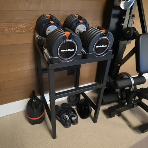 Commercial Heavy Duty Dumbbell/Kettlebell Rack Stand 500-800LBS | Heavy Duty One-Piece Welded Frame, Anti-Tip Non-Slip Base, Easy 6-Part 10-Min Assembly, Fitness Gear Storage for Garage - style: New-single - layered Adjustable Dumbbell Rack