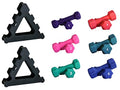 Ader Neoprene Dumbbell Set w/Rack - color: Neoprene DBS w/ 2 Racks (1, 2, 3, 4, 5, 6 LBS)