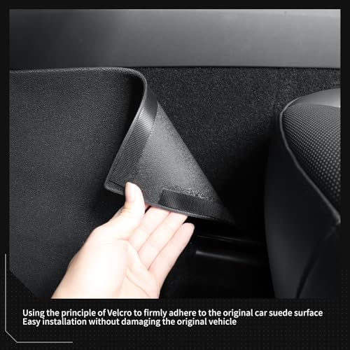 LUCKEASY Rear Console Anti-kick Pad for Tesla Model Y Juniper 2025 2026 | Juniper Accessories, Premium & Performance/Model 3 Highland 2024-2025, Not Fit Standard, TPE Rear Exhaust Protector, Black - size: Rear Anti-kick Pad 1P