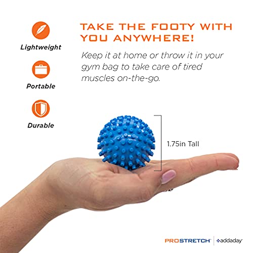 ProStretch Footy, Textured Massage Ball for Plantar Fasciitis & Foot Pain | Textured Spiky Massage Ball for Foot Pain Relief, Muscle Soreness & Deep Tissue Therapy