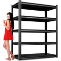 Garage Shelving-2050 lbs 5 Tier Storage Shelves,Adjustable Heavy Duty Metal Shelving Unit and Storage Large Rack,Utility Steel Shelf for Warehouse Industrial Pantry Basement Organizers 71"x46"x20" - size: Metal/46"Wx20"Dx71"H