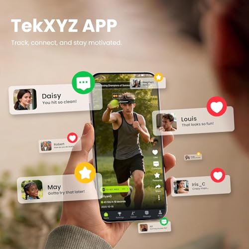 TEKXYZ® Reflex Ball with Counter App & Online Community, 2 Difficulty Levels Boxing Ball with Headband, Perfect for Reaction, Agility, Punching Speed, Fight Skill & Hand Eye Coordination Training - color: Yellow/Red