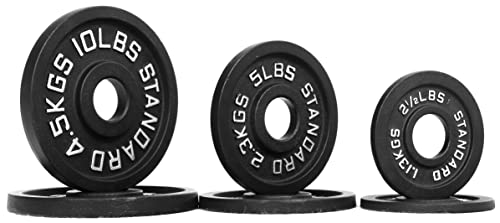 BalanceFrom Cast Iron Olympic 2-Inch Plate Weight Plate for Strength Training, Weightlifting and Crossfit, Multiple Packages - color: Style #2, style: A. 35LB Set