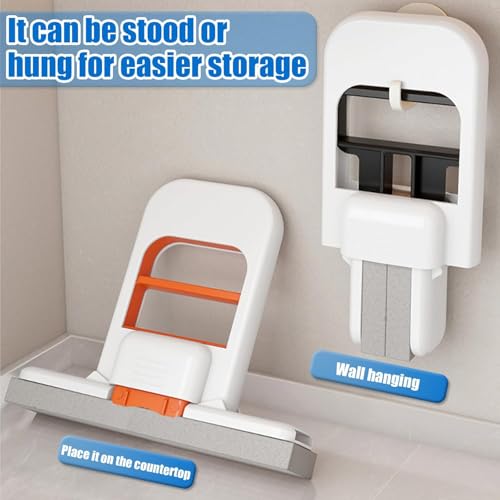 2026 Foldable Water Absorbing Desktop Sponge Mop, Mini Compact Scrubber Pad Cleaner for Bathroom Kitchen Glass Living Room Car, Effortless Multi-Scene Scratch-Free Cleaning