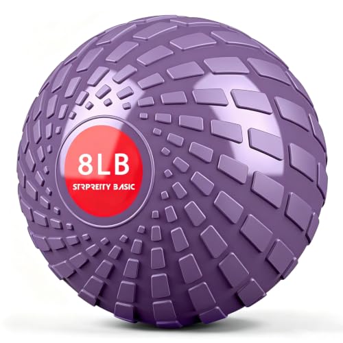 Medicine Ball 8, 10 lbs Slam Ball Weighted Balls for Exercise Strength and Crossfit Workout - color: Dynamic Light Purple, size: 8 LB
