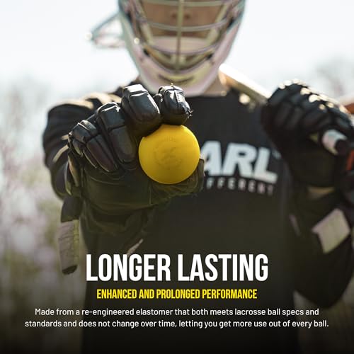 PEARL X Greaseless Lacrosse Balls by Guardian Innovations - Official Ball of NCAA Championships - Meets NOCSAE Standards and SEI/NCAA Certified - color: Yellow, size: 100 Pack