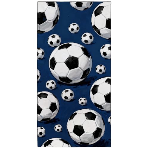 World Cup Themed Soccer Beach Towel, 36"x72" Sand Free Quick Dry Microfiber Towel Gifts for Match Day Lovers - color: Sport-4