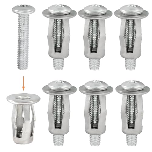 20 Pack M5*25 Hollow Wall Anchors, Heavy Duty Cavity Fixing Anchors, Secure Fixings for Thin Walls/Aluminium Cladding Sheet/Steel Pipe/Iron Sheet/Hollow Plastic Sheet(M5 x 1") - size: M5 x 1"