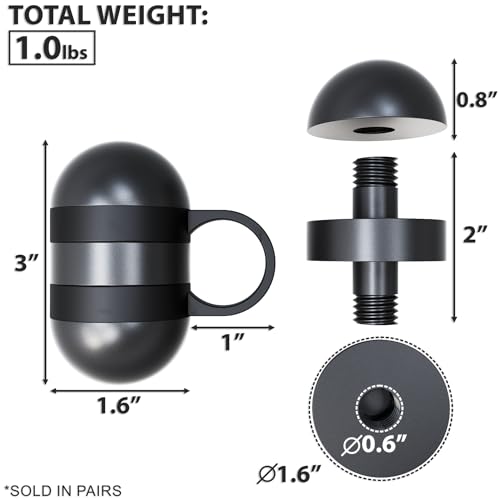 Synergee Cardio Hand Weights. Steel Hand Weights Dumbbell Set with Anti-Slip Silicone Finger Loop for Workout, Fitness, Training for Men and Women. Sold In Pairs. Available in 1lb, 1.5lb and 2lb Sets - color: 2LB Black
