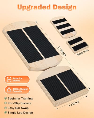 Ankle Strengthener & Single Leg Balance Board, Foot Strengthener for Plantar Fasciitis & Achilles Tendonitis, Physical Therapy, Sprain Recovery & Arch Support - color: nature