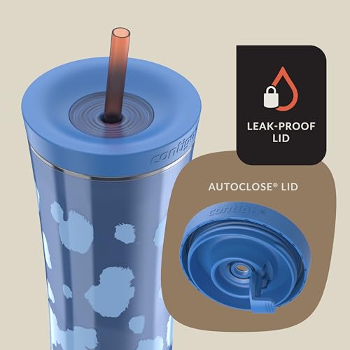 Contigo x Ally Love Shake & Go Tumbler, Autoclose Lid, Leak Proof, 20oz, Stellar Jay - color: Stellar Jay