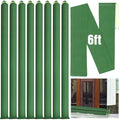 Threan 8 Pcs 6ft Sandbags for Flooding, Flood Prevention Sand Tube Bags Thickened Canvas Reusable Rain Wind Flood Barrier with Elastic Band Water Barrier Tube for Door Garden Rain Control, Green - size: 6 ft